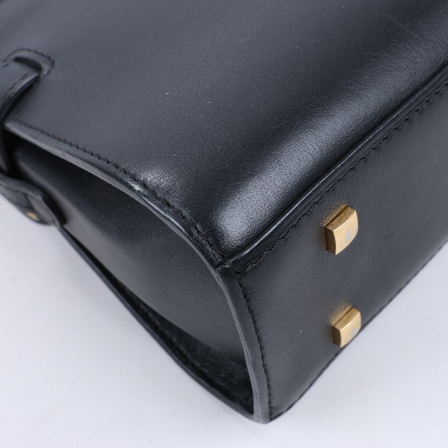 Delvaux Tempête PM Leather 2Way Handbag in Black