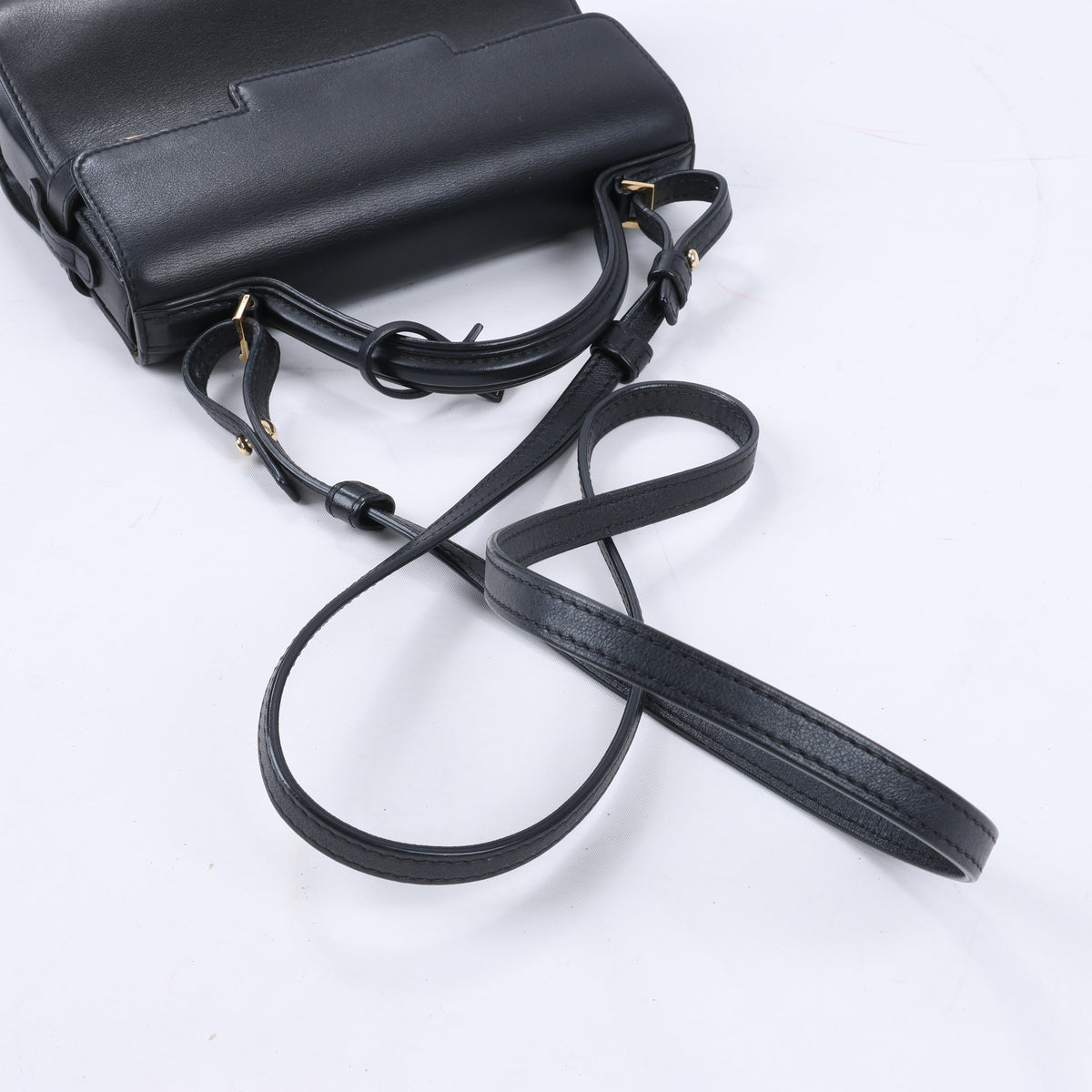 Delvaux Tempête PM Leather 2Way Crossbody Bags in Black