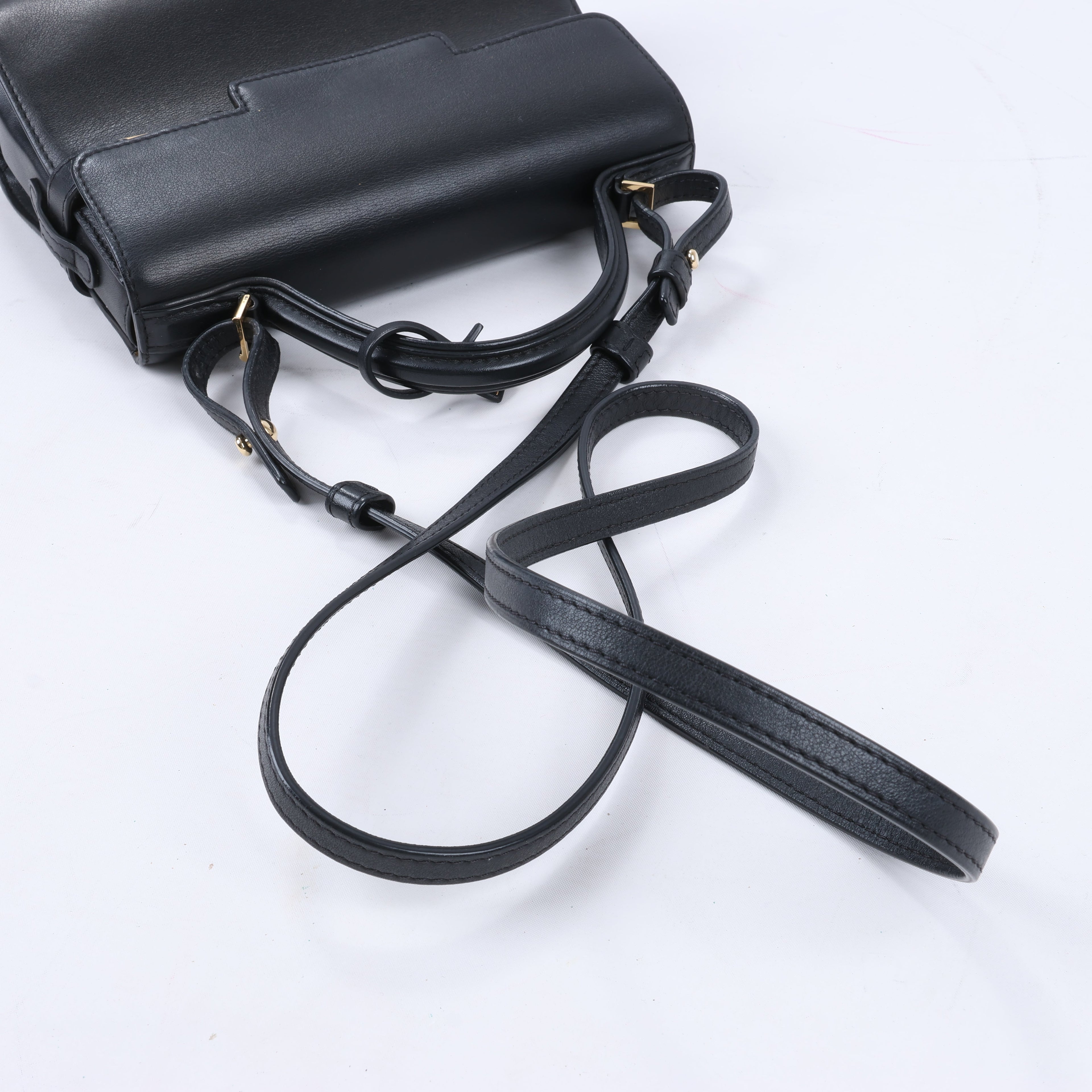 Delvaux Tempête PM Leather 2Way Crossbody Bags in Black