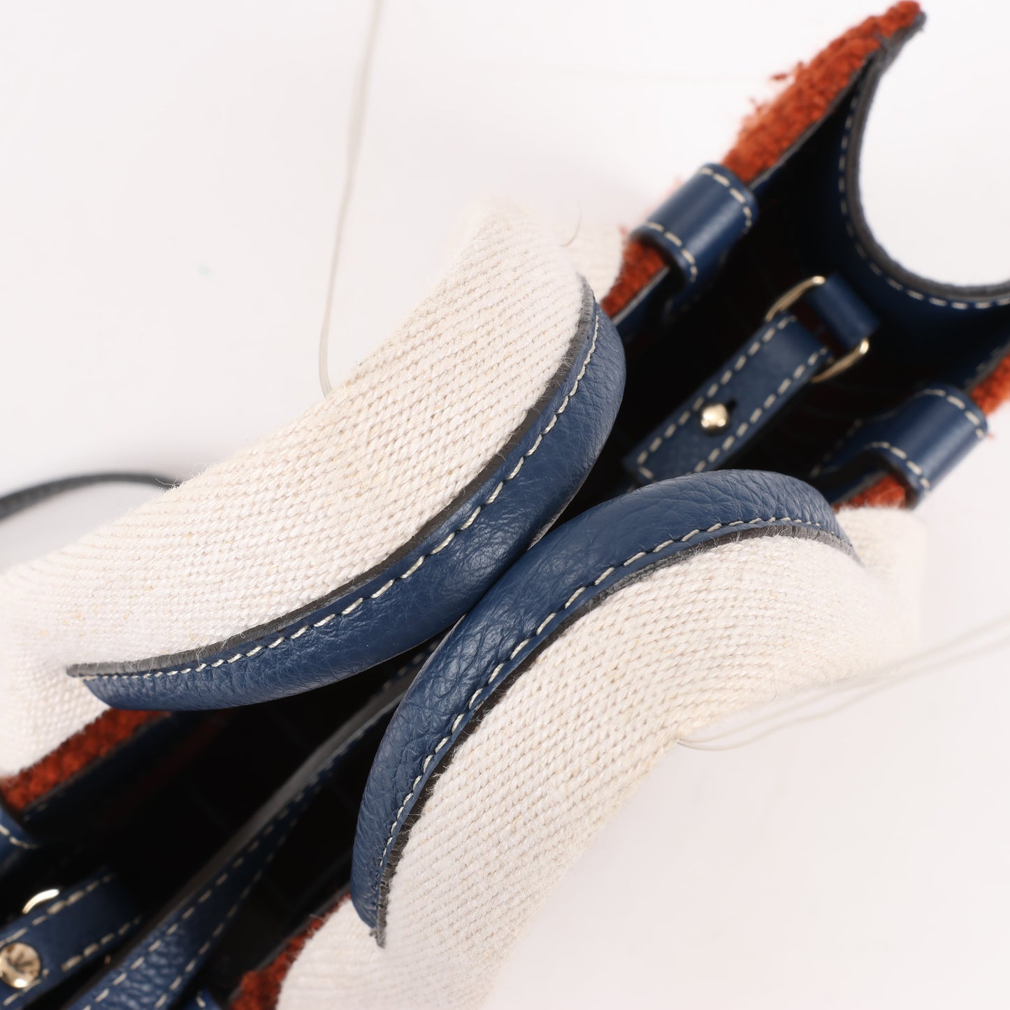 Chloé Woody Small Wool & Leather 2Way Handbag in Brown