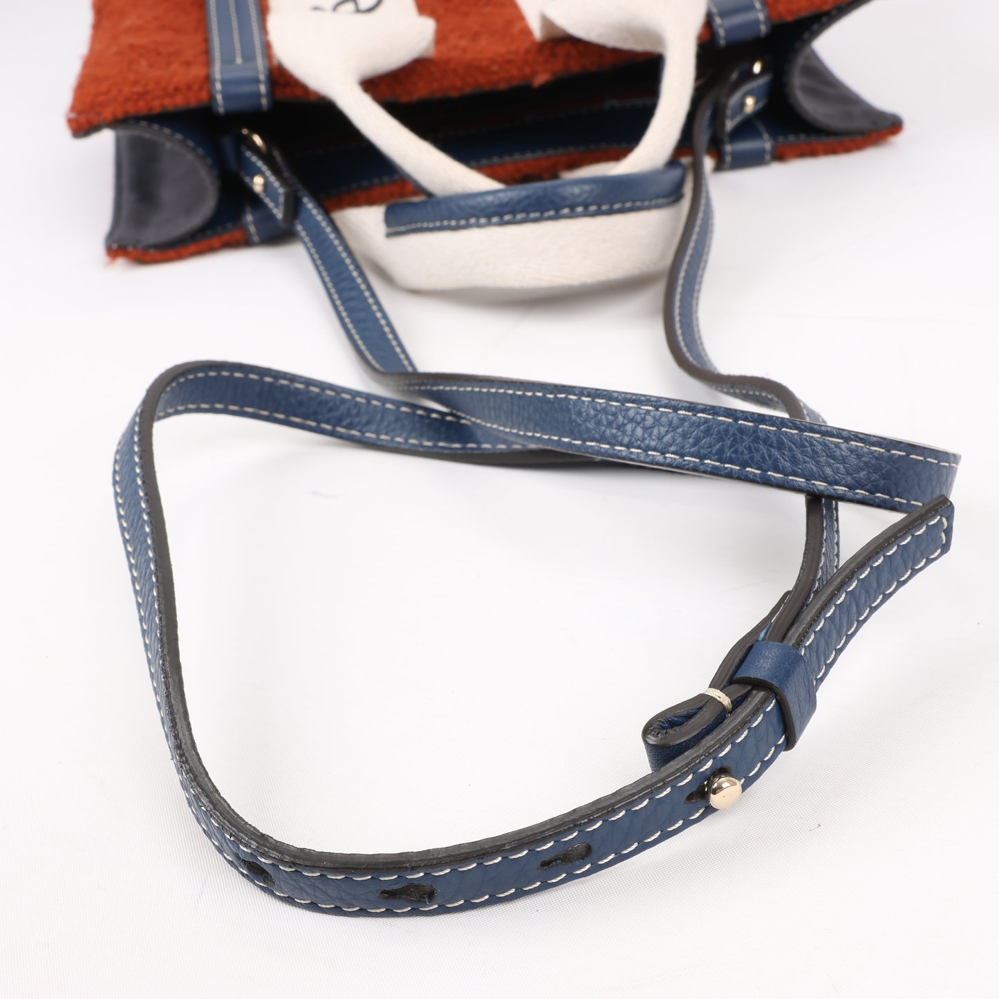 Chloé Woody – Kleine 2-Wege-Handtasche aus Wolle und Leder in Braun