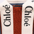 Chloé Woody Small Wool & Leather 2Way Crossbody Bag in Brown
