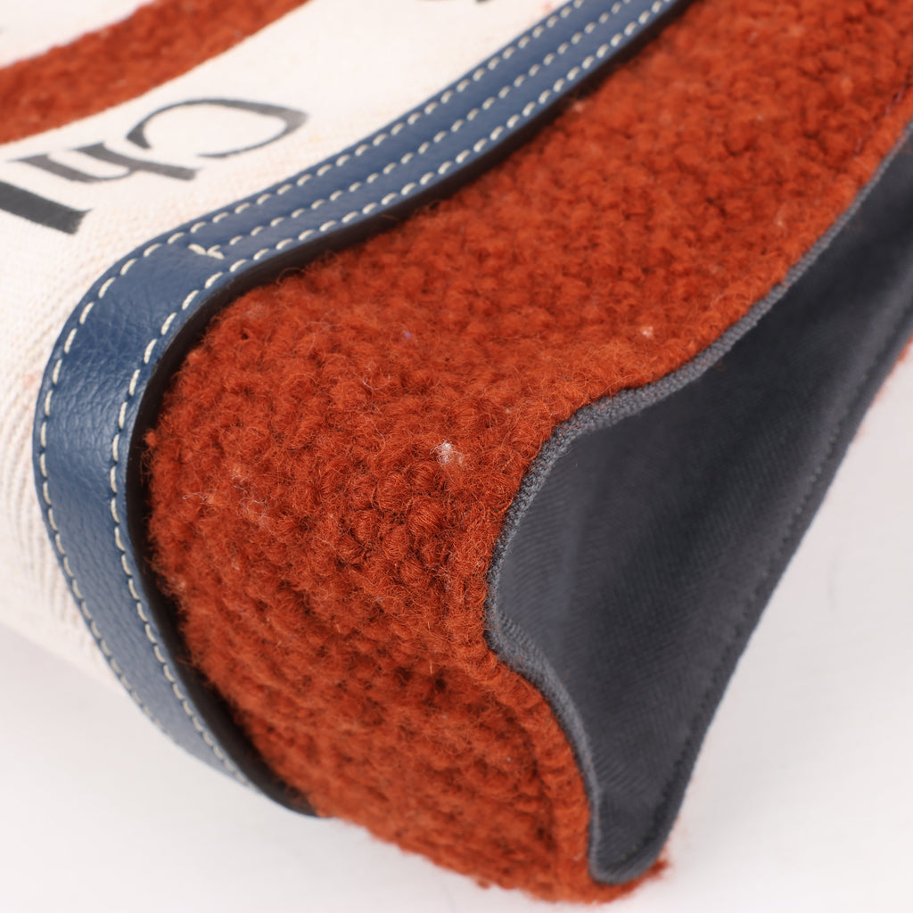 Chloé Woody Small Wool & Leather 2Way Crossbody Bag in Brown