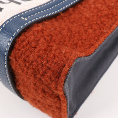 Chloé Woody – Kleine 2-Wege-Handtasche aus Wolle und Leder in Braun