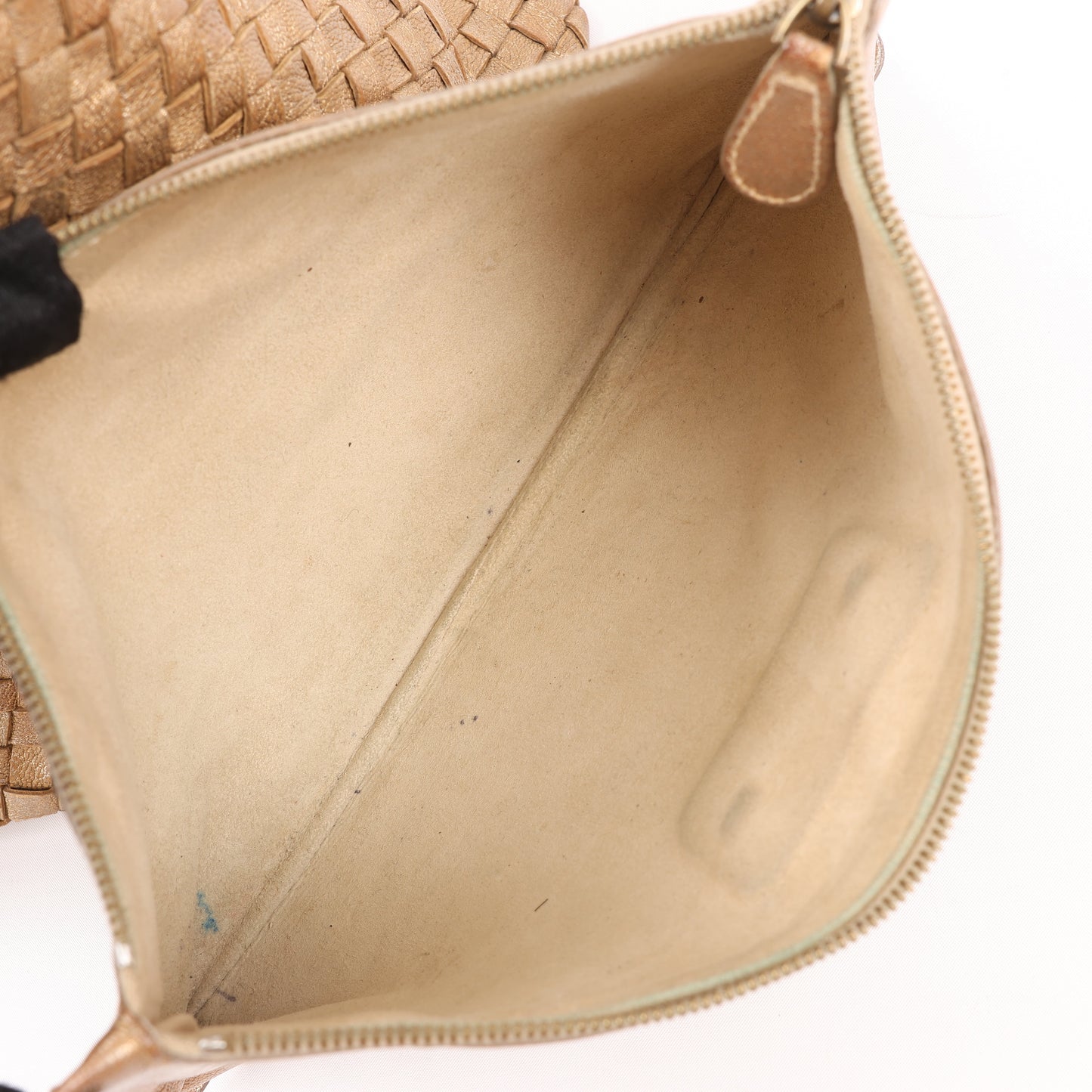 Bottega Veneta Intrecciato Cabat MM Leather Tote in Gold
