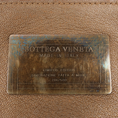 Bottega Veneta Intrecciato Cabat MM Leather Tote in Gold