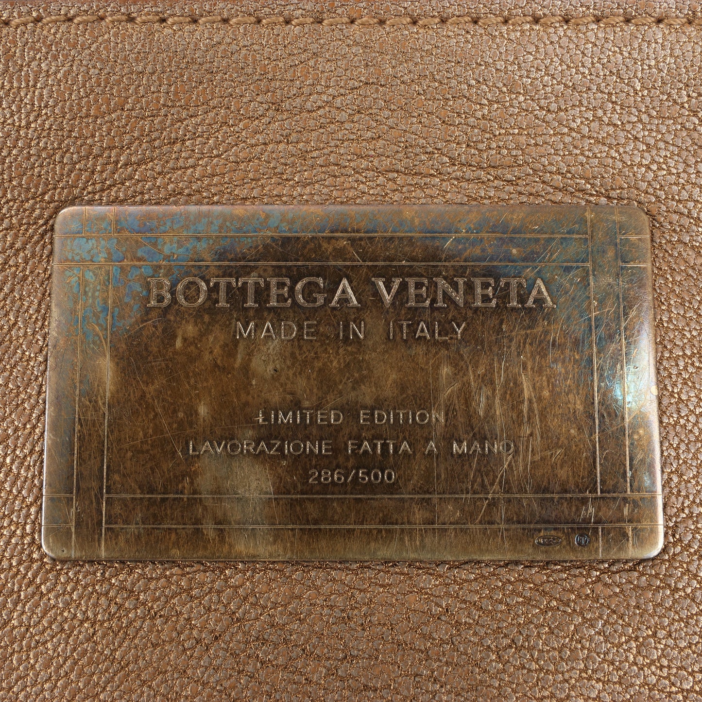 Bottega Veneta Intrecciato Cabat MM Leather Tote in Gold