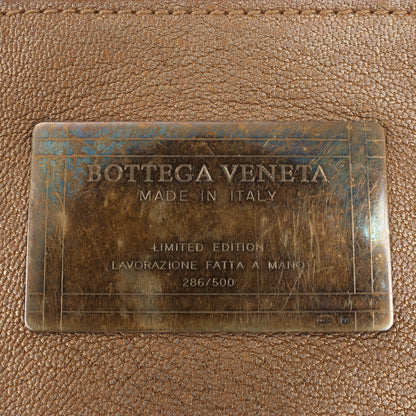 Bottega Veneta Intrecciato Cabat MM Leather Tote in Gold