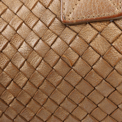 Bottega Veneta Intrecciato Cabat MM Leather Tote in Gold