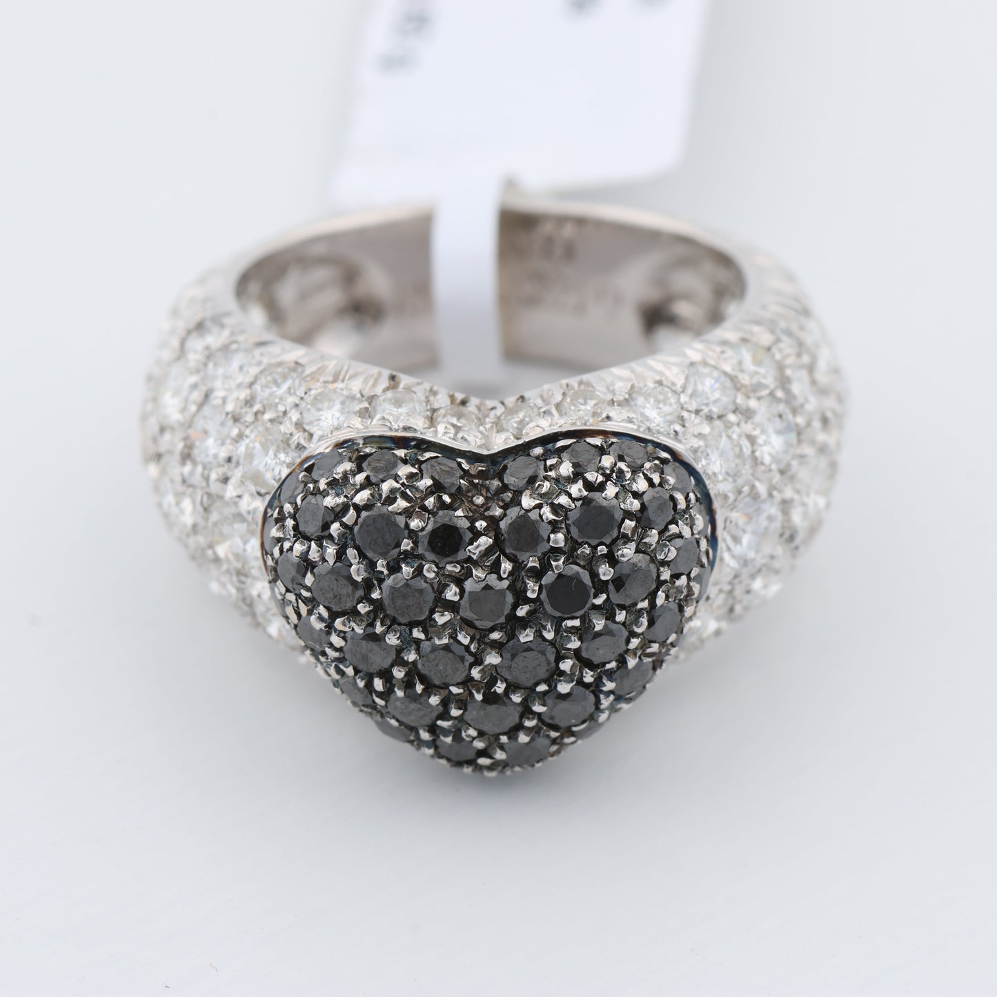 De Grisogono Black Diamond Heart Ring, Size 51