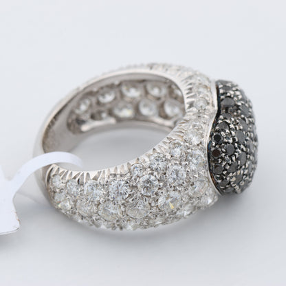 De Grisogono Black Diamond Heart Ring, Size 51