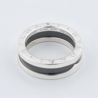 Bague caritative Bvlgari B.Zero 1 « Save the Children » en argent 925 et céramique, 6,2 g, noire et argent, taille 52 UE