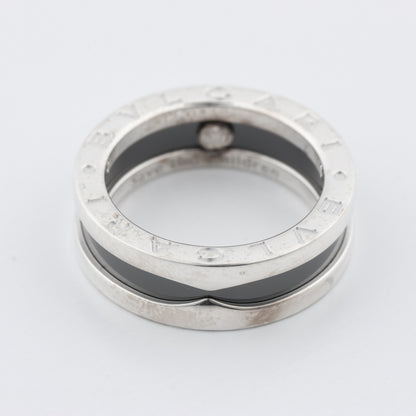 Bague caritative Bvlgari B.Zero 1 « Save the Children » en argent 925 et céramique, 6,2 g, noire et argent, taille 52 UE