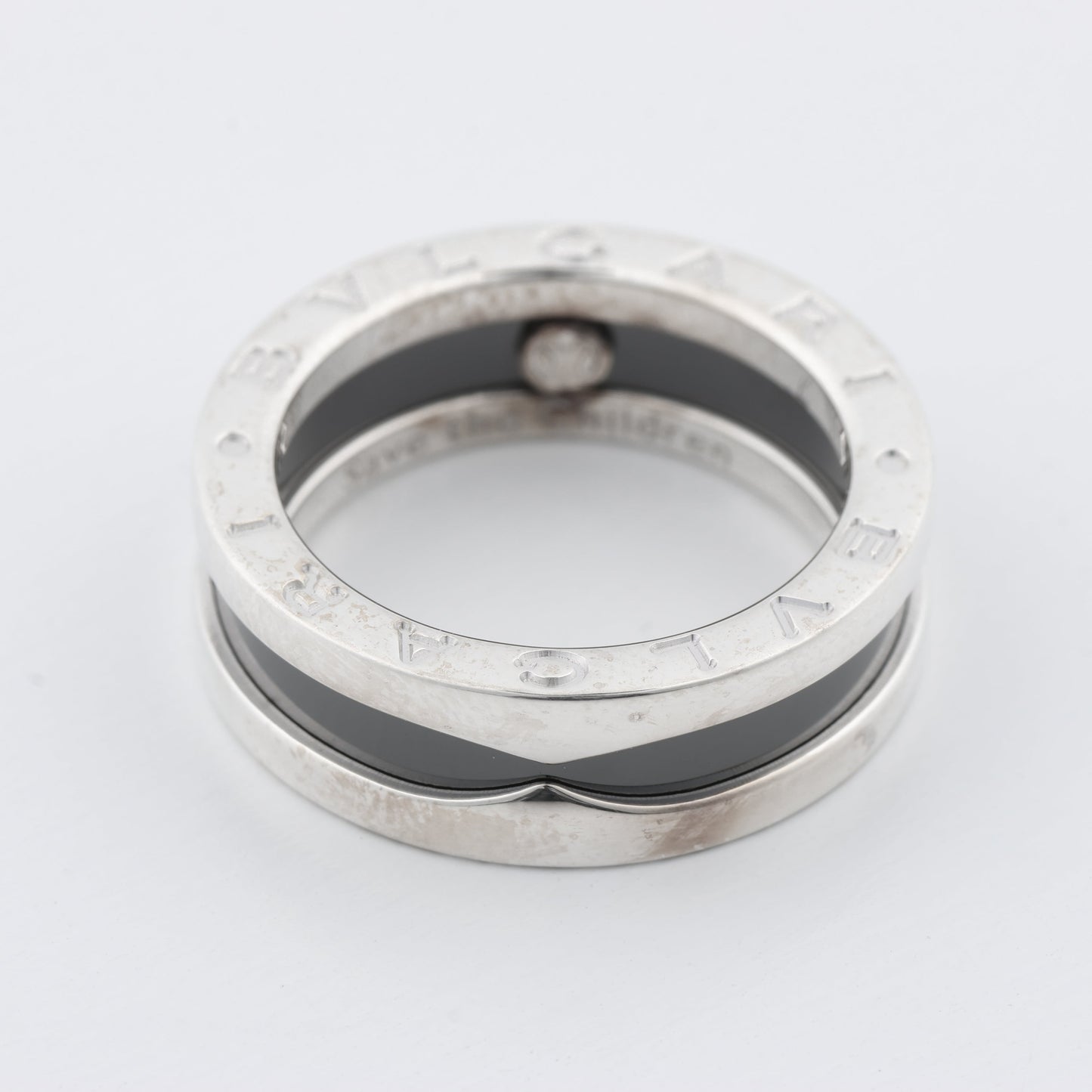 Bvlgari B.Zero 1 „Save the Children“ Charity-Ring 925 x Keramik 6,2 g Schwarz × Silber, Größe 52 EU