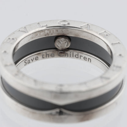 Bvlgari B.Zero 1 „Save the Children“ Charity-Ring 925 x Keramik 6,2 g Schwarz × Silber, Größe 52 EU