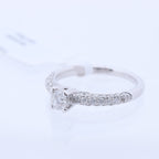 Non Signe / Unsigned 14K White Gold Ring with 45 Natural Diamonds