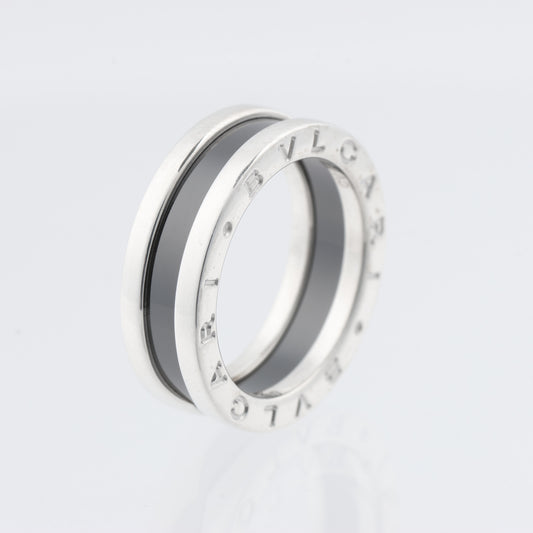 Bvlgari B.Zero 1 "Save the Children" Charity Ring 925 x Ceramic 6.2g Black × Silver, Size 52 EU