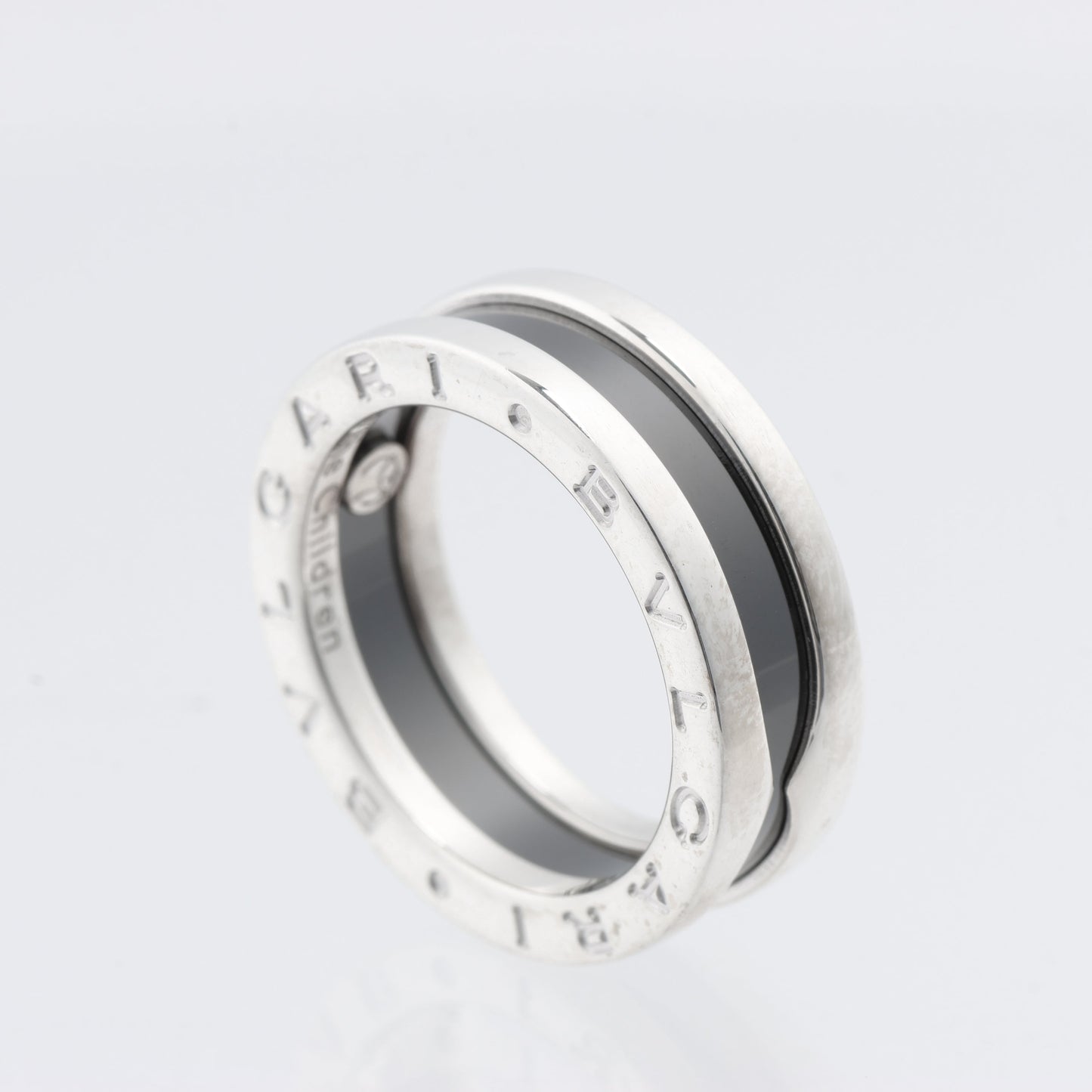 Bvlgari B.Zero 1 „Save the Children“ Charity-Ring 925 x Keramik 6,2 g Schwarz × Silber, Größe 52 EU
