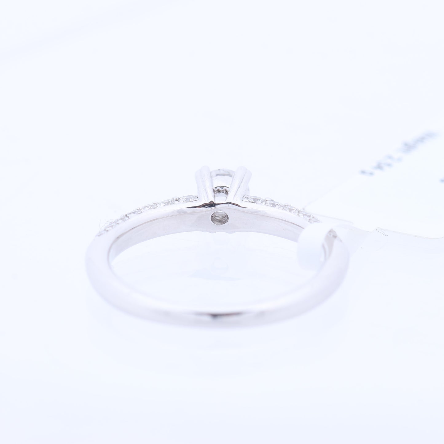 Non Signe / Unsigned 14K White Gold Ring with 45 Natural Diamonds