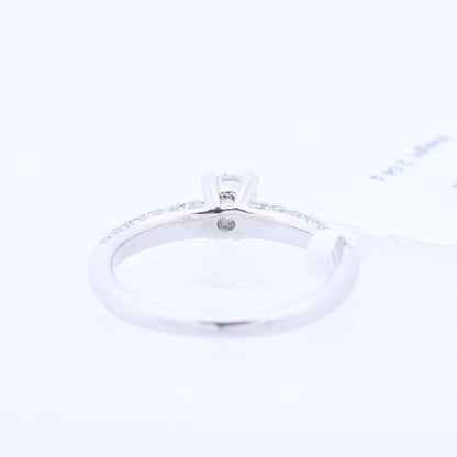 Non Signe / Unsigned 14K White Gold Ring with 45 Natural Diamonds