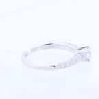 Non Signe / Unsigned 14K White Gold Ring with 45 Natural Diamonds
