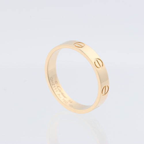 Anillo Cartier Mini Love de oro amarillo de 750 quilates y 3,4 g, talla 54 UE
