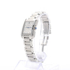 Cartier Tank Anglaise W4TA0003 3485312740UX SS QZ Silver-Face Watch