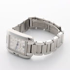 Cartier Tank Anglaise W4TA0003 3485312740UX SS QZ Silver-Face Watch