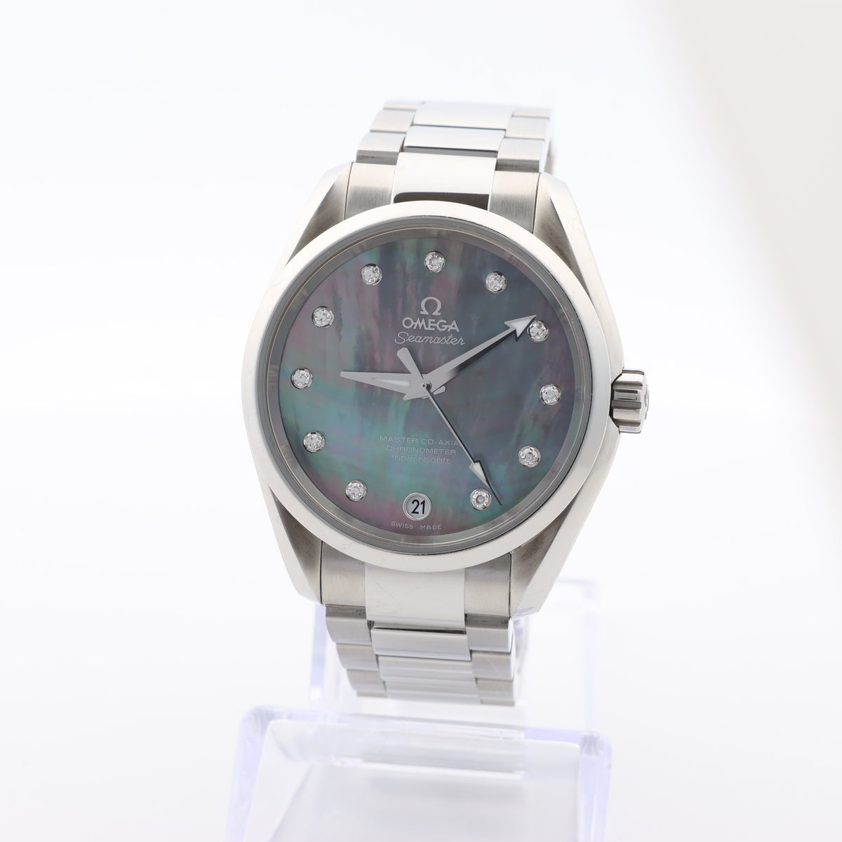 Omega Seamaster Aquaterra 231.10.39.21.57.001 87257832 SS AT Blue-Shell-Face Watch