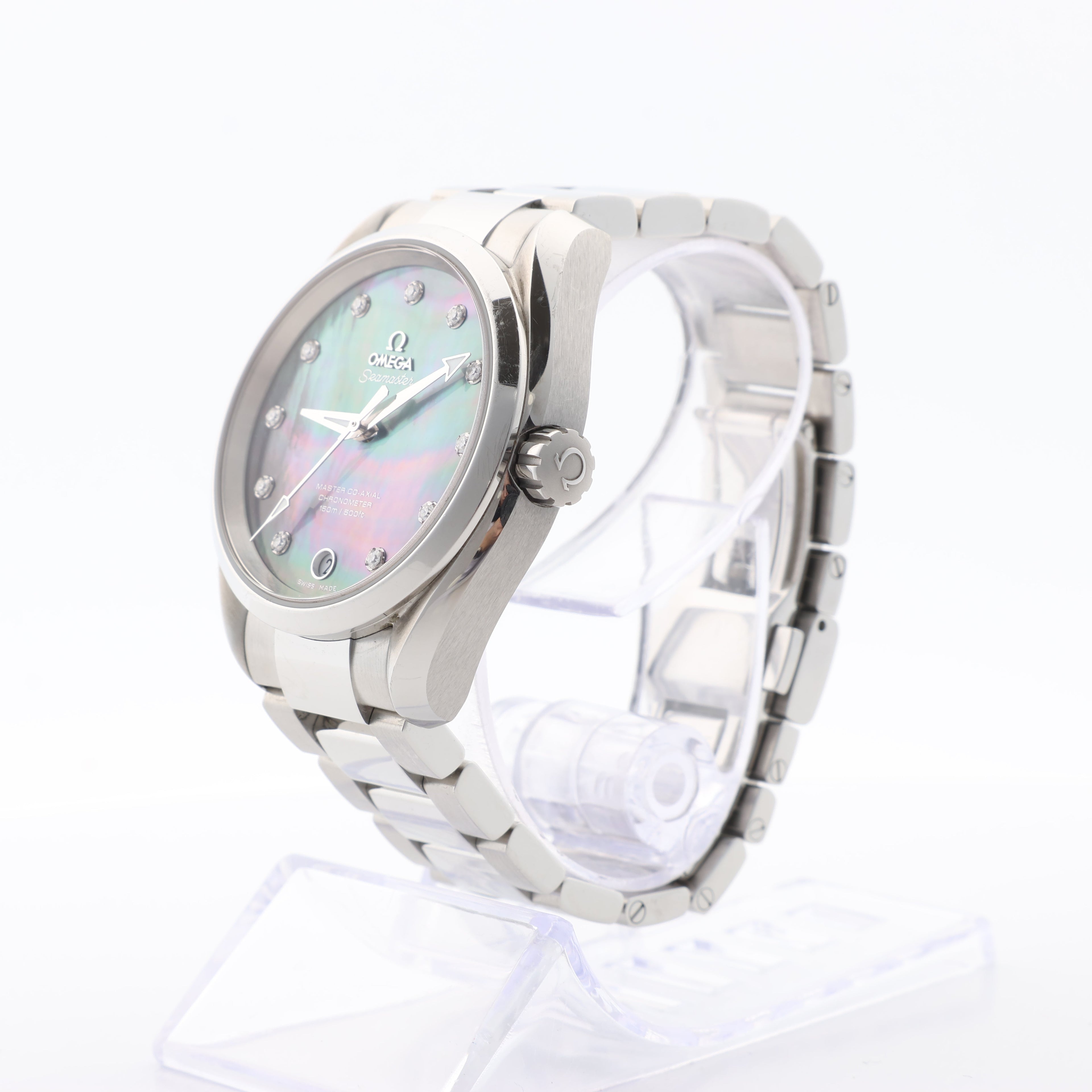 Omega Seamaster Aquaterra 231.10.39.21.57.001 87257832 SS AT Blue-Shell-Face Watch