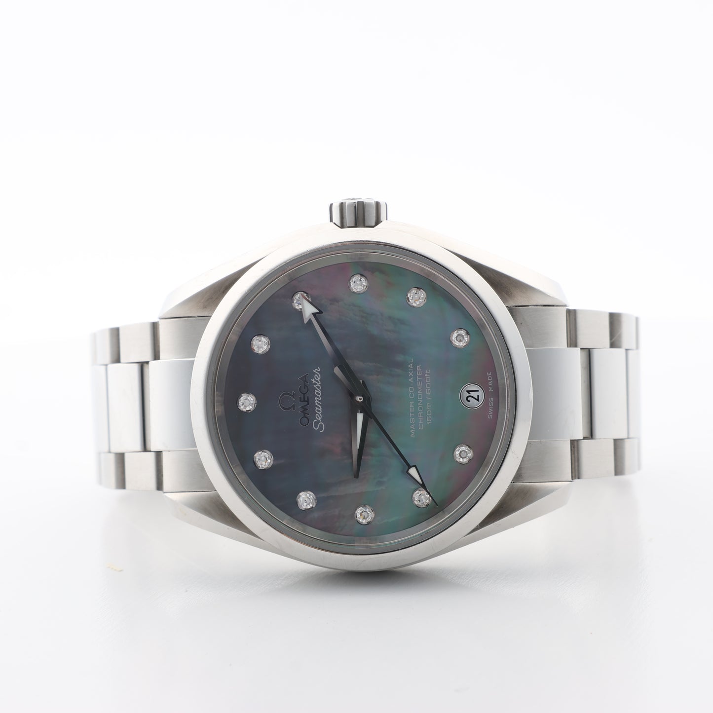 Omega Seamaster Aquaterra 231.10.39.21.57.001 87257832 SS AT Blue-Shell-Face Watch