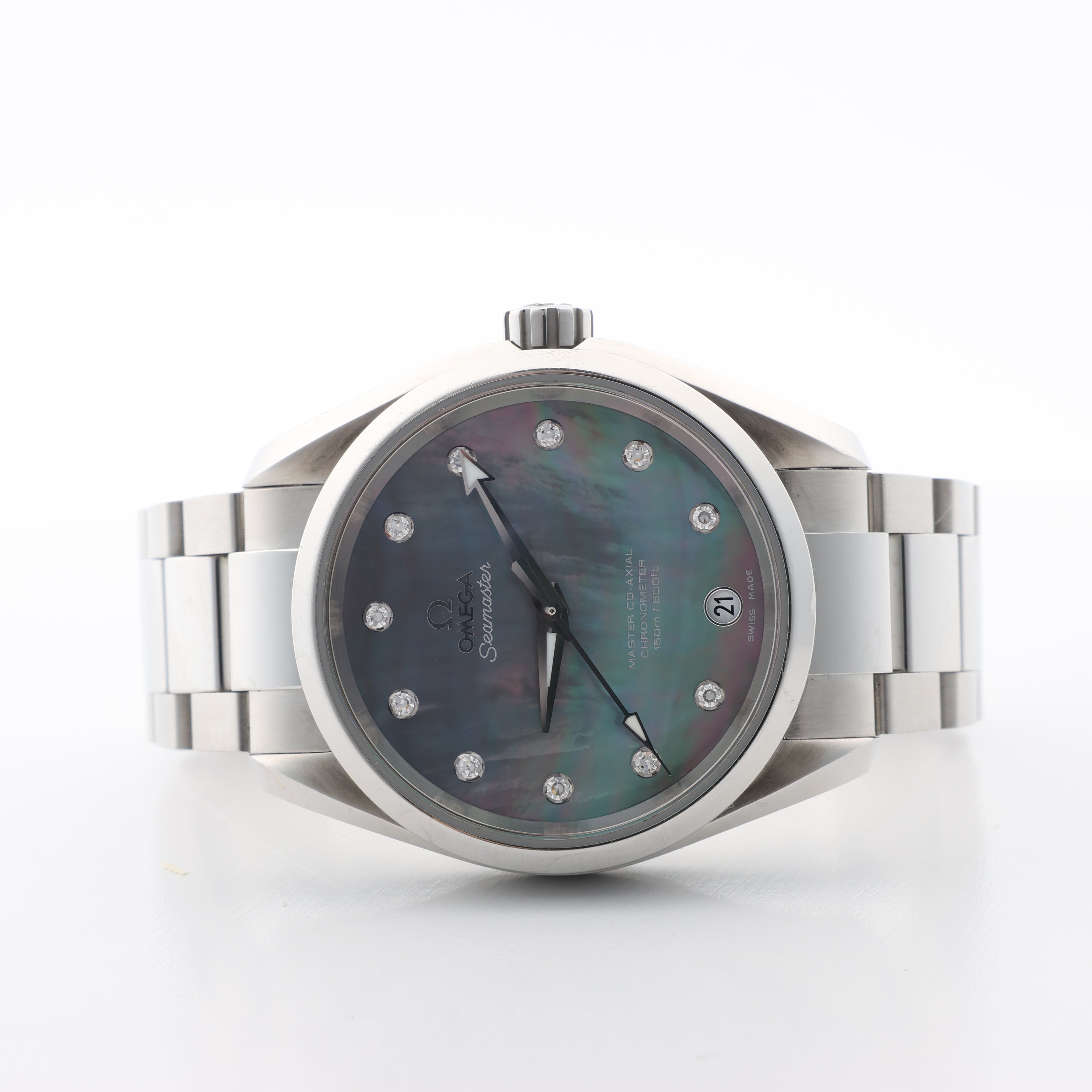 Omega Seamaster Aquaterra 231.10.39.21.57.001 87257832 SS AT Blue-Shell-Face Watch