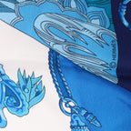 Hermès Carré 70 "soleil de soie" Silk handkerchief in Blue