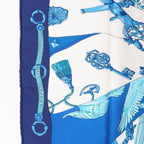 Hermès Carré 70 "soleil de soie" Silk handkerchief in Blue
