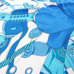 Hermès Carré 70 "soleil de soie" Silk handkerchief in Blue