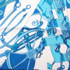 Hermès Carré 70 "soleil de soie" Silk handkerchief in Blue