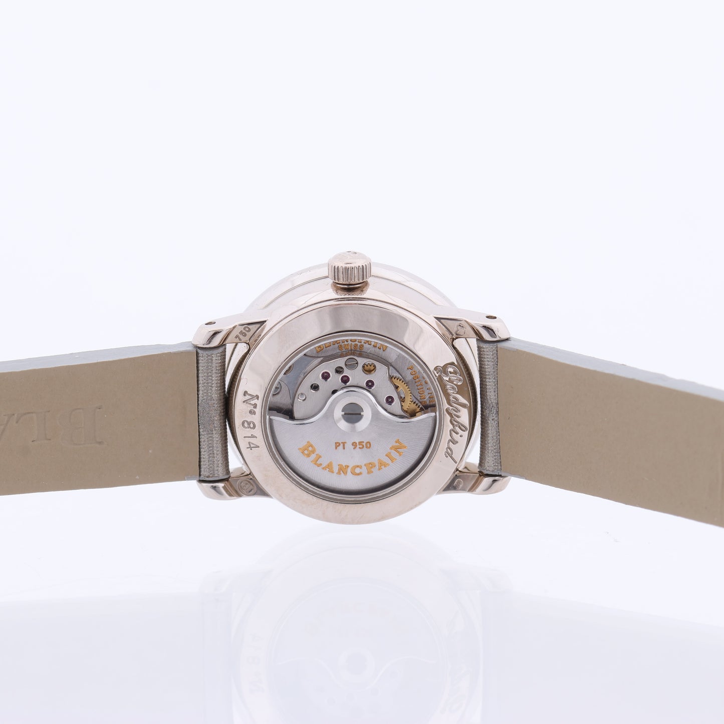 Blancpain Lady Bird 814 WG & Leather AT Silver-Face Watch N00062001 92R0A052A