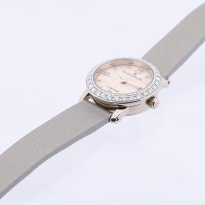 Montre Blancpain Lady Bird 814 WG et cuir AT, cadran argenté N00062001 92R0A052A