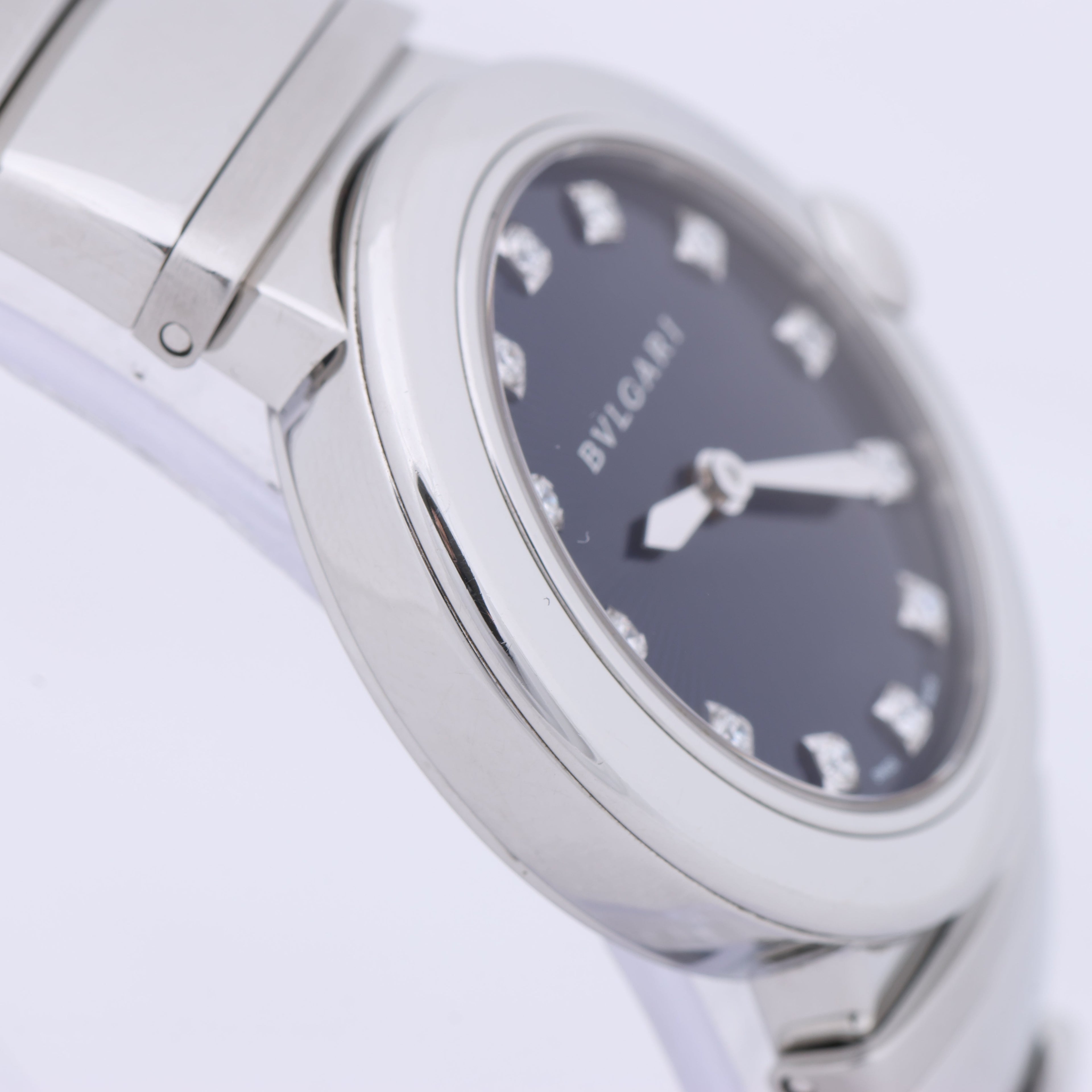 Bvlgari Lucea LU28S L4136 SS QZ Blue-Face Watch