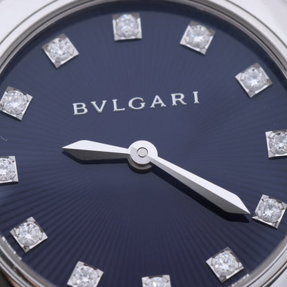 Bvlgari Lucea LU28S L4136 SS QZ Uhr mit blauem Zifferblatt