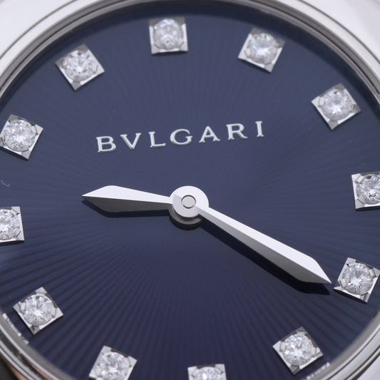 Bvlgari Lucea LU28S L4136 SS QZ Uhr mit blauem Zifferblatt