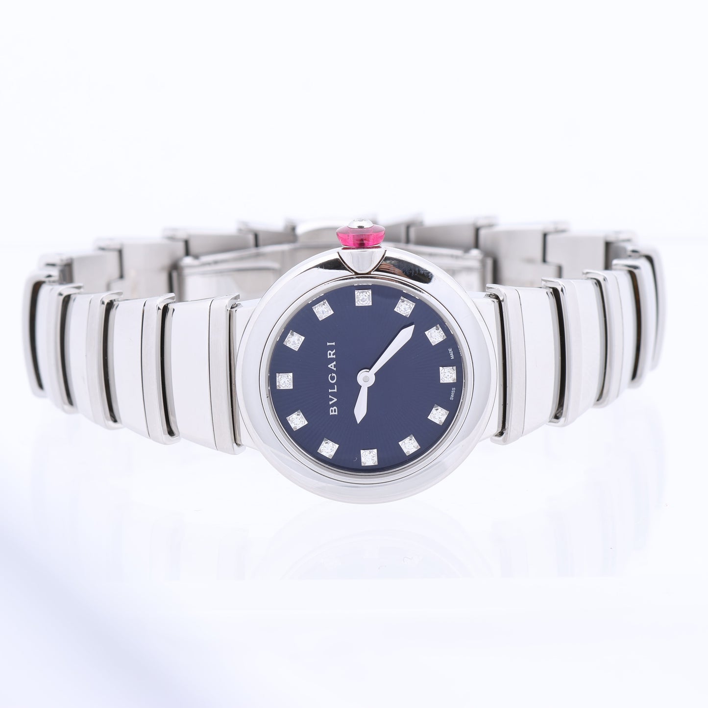 Montre Bvlgari Lucea LU28S L4136 SS QZ à cadran bleu