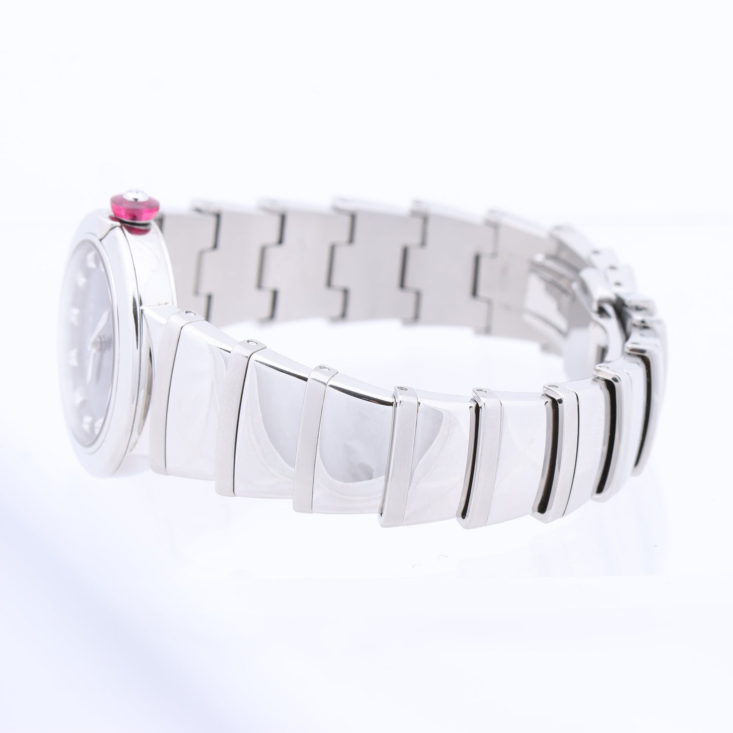 Bvlgari Lucea LU28S L4136 SS QZ Uhr mit blauem Zifferblatt