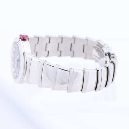 Bvlgari Lucea LU28S L4136 SS QZ Uhr mit blauem Zifferblatt