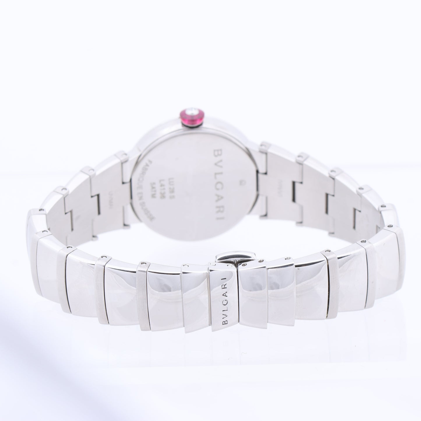 Bvlgari Lucea LU28S L4136 SS QZ Uhr mit blauem Zifferblatt