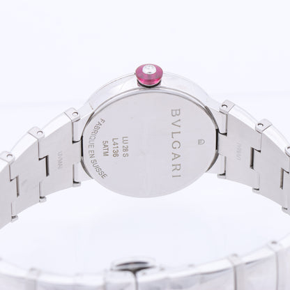 Bvlgari Lucea LU28S L4136 SS QZ Uhr mit blauem Zifferblatt