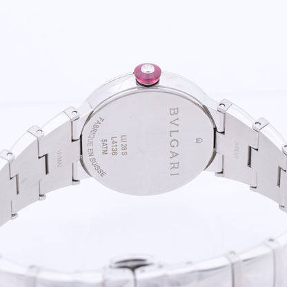 Bvlgari Lucea LU28S L4136 SS QZ Uhr mit blauem Zifferblatt