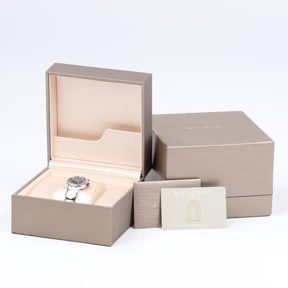 Bvlgari Lucea LU28S L4136 SS QZ Uhr mit blauem Zifferblatt