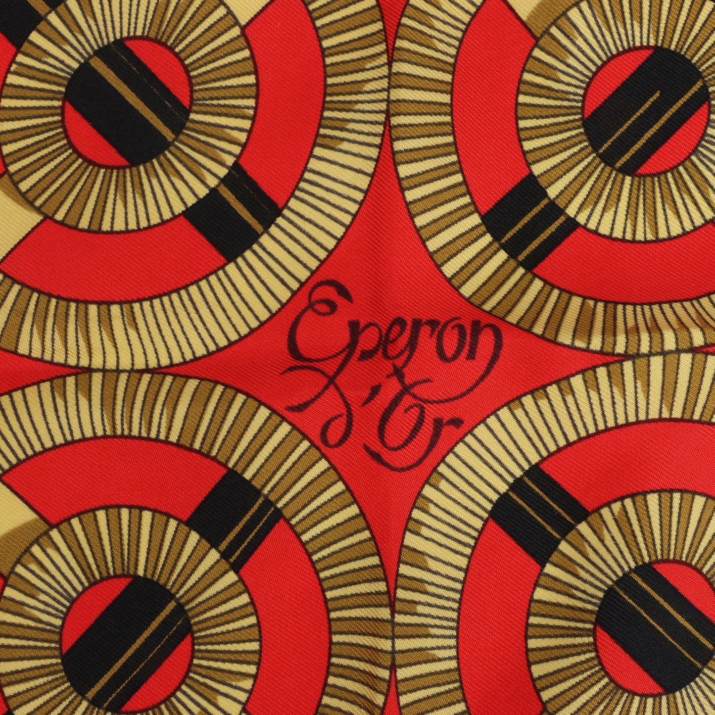 Hermès Carré 90 " Eperon d'or" Silk handkerchief in Red