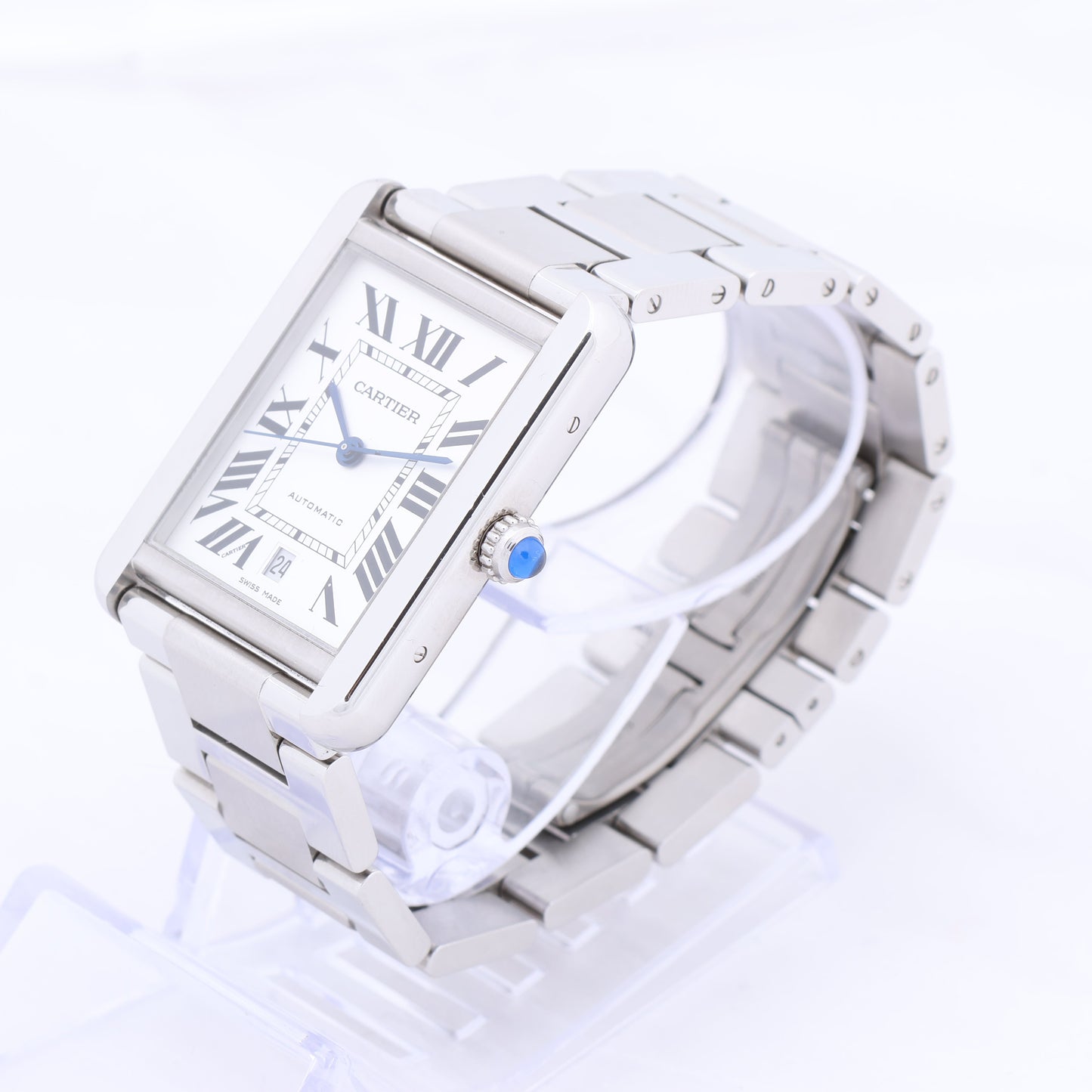 Montre Cartier Tank Solo W5200028 3515780917TX SS AT, cadran argenté